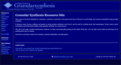 Desktop Screenshot of granularsynthesis.com